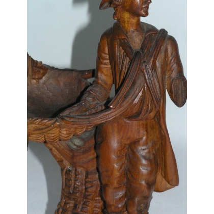  Paire de sculptures figurines "Femme et sur  Moinat SA  - Antiquités décoration