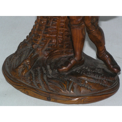  Paire de sculptures figurines "Femme et sur  Moinat SA  - Antiquités décoration