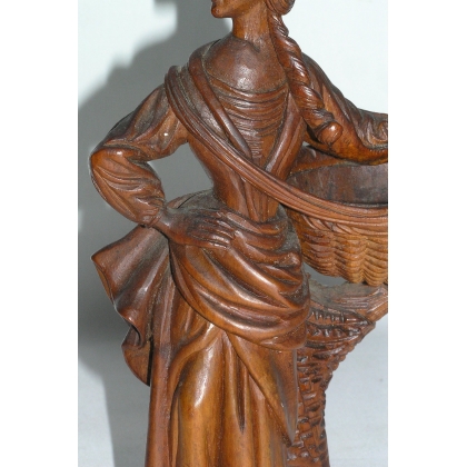  Paire de sculptures figurines "Femme et sur  Moinat SA  - Antiquités décoration