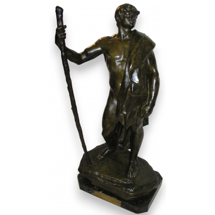 Bronze "Le chemin parcouru", signed COLIN.