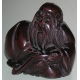 Netsuké sculpture "Sage assis", en bois