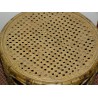 Round rattan stool. Wicker seat. Available from Moinat SA – Antiques and home décor