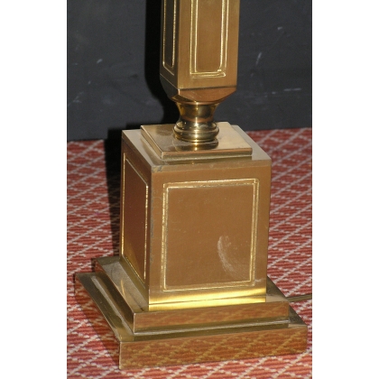  Lampe à 2 lumières, en laiton. Avec sur  Moinat SA  - Antiquités décoration