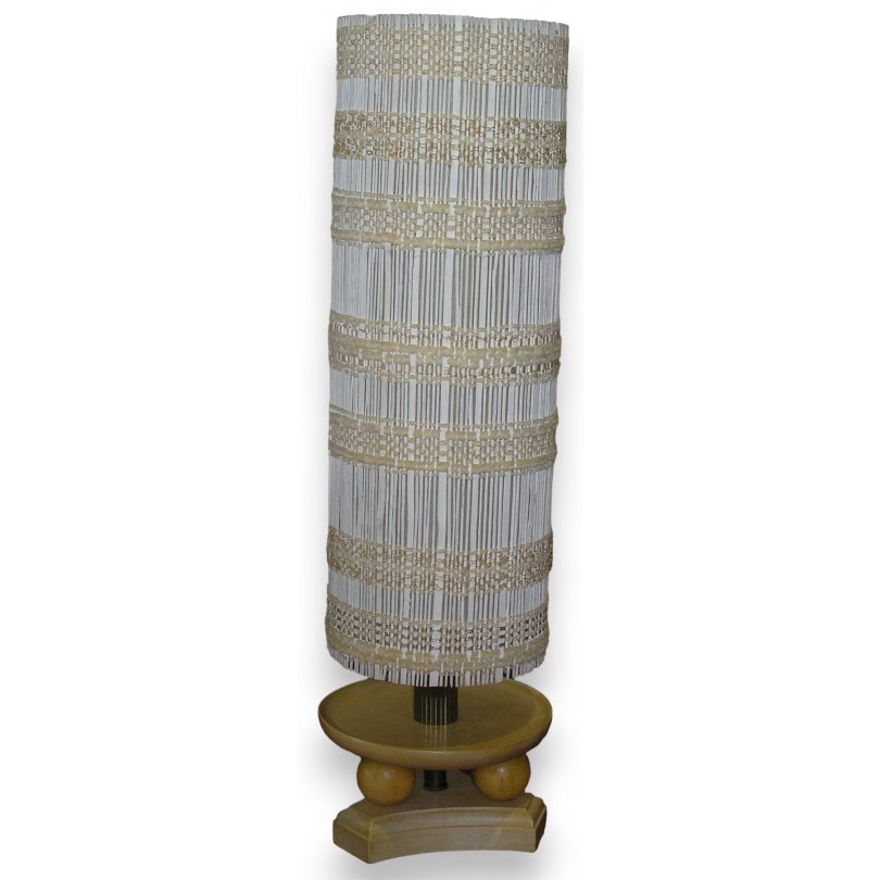  Lampe avec base en bois et abat-jour sur  Moinat SA  - Antiquités décoration