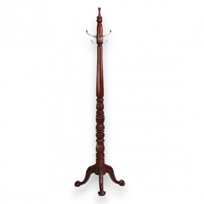 Perroquet Portemanteau Rond en acajou