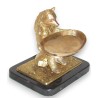 Vergoldete Bronzefigur „Bär“ mit Tablett und schwarzem Sockel. bei  Moinat SA  – Antiquitäten und Dekoration