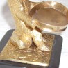 Vergoldete Bronzefigur „Bär“ mit Tablett und schwarzem Sockel. bei  Moinat SA  – Antiquitäten und Dekoration
