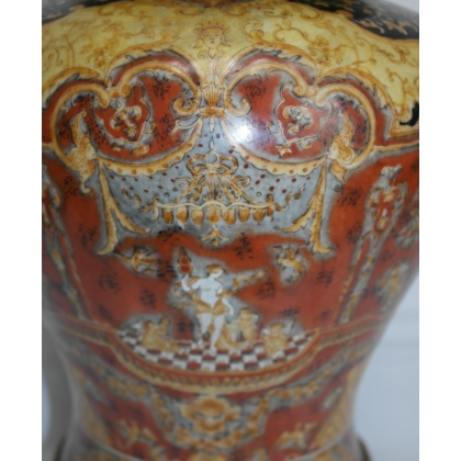 Yellow porcelain temple urn at  Moinat SA  - Antiques and home décor