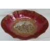 Oval red porcelain bowl and plinth by  Moinat SA  - Antiques and home décor