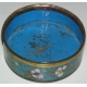 Coupe ronde, en métal cloisonné à fond
