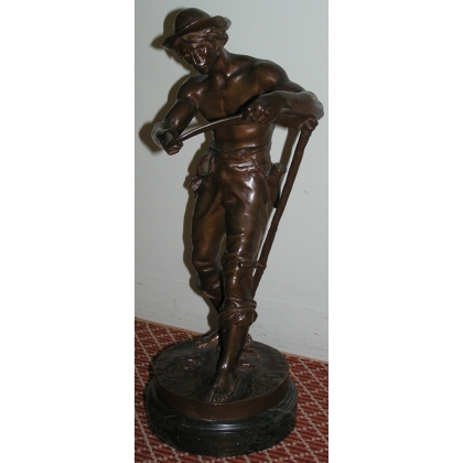  Sculpture "Le faucheur", en bronze. sur  Moinat SA  - Antiquités décoration