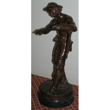  Sculpture "Le faucheur", en bronze. sur  Moinat SA  - Antiquités décoration