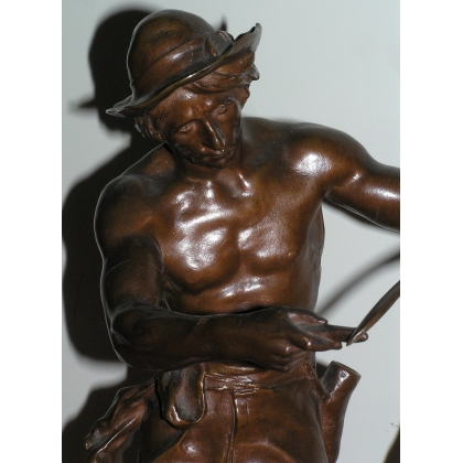  Sculpture "Le faucheur", en bronze. sur  Moinat SA  - Antiquités décoration