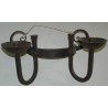 Two-light wall light, made of wrought iron. From  Moinat SA  - Antiques and home décor