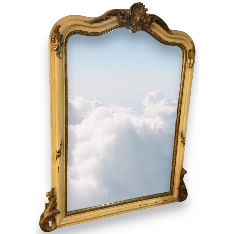  Miroir Napoléon III, en bois laqué sur  Moinat SA  - Antiquités décoration