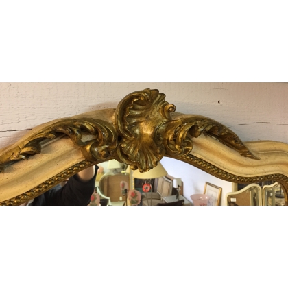  Miroir Napoléon III, en bois laqué sur  Moinat SA  - Antiquités décoration