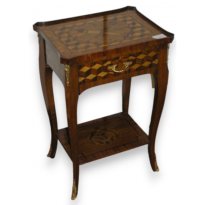 Bedside table, in inlaid rosewood. From  Moinat SA  - Antiques and home décor