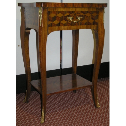 Bedside table, in inlaid rosewood. From  Moinat SA  - Antiques and home décor