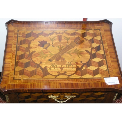 Bedside table, in inlaid rosewood. From  Moinat SA  - Antiques and home décor