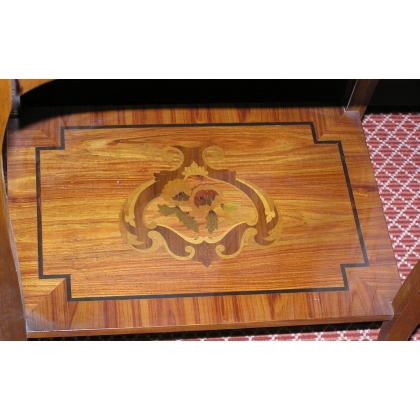 Bedside table, in inlaid rosewood. From  Moinat SA  - Antiques and home décor