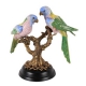 Branche en bronze avec deux perroquets