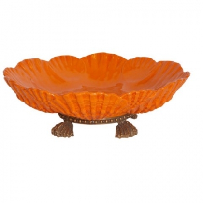 Coupe en porcelaine orange