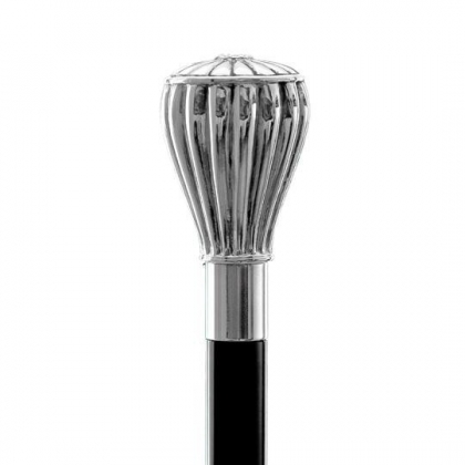 Walking stick with a round, fluted silver-coloured knob at Moinat SA – Antiques and home décor