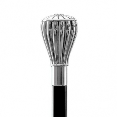 Walking stick with a round, fluted silver-coloured knob at Moinat SA – Antiques and home décor