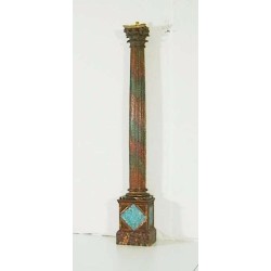 Par de columnas renacentistas de madera tallada de Moinat SA - Antigüedades y decoración