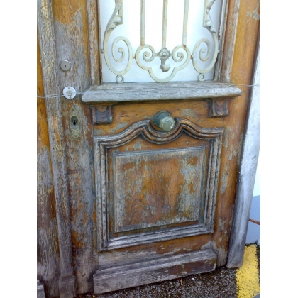  Grande porte d'entrée en chêne sur  Moinat SA  - Antiquités décoration