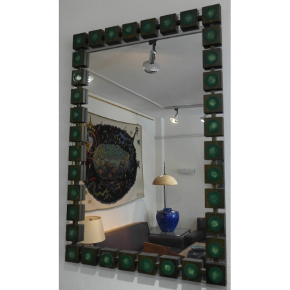  Miroir suédois en bois et médaillons en sur  Moinat SA  - Antiquités décoration