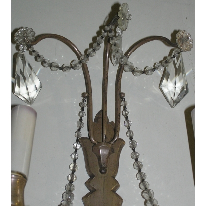  Paire d'appliques à 2 lumières en sur  Moinat SA  - Antiquités décoration