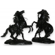 Paire de sculptures "Chevaux de Marly",