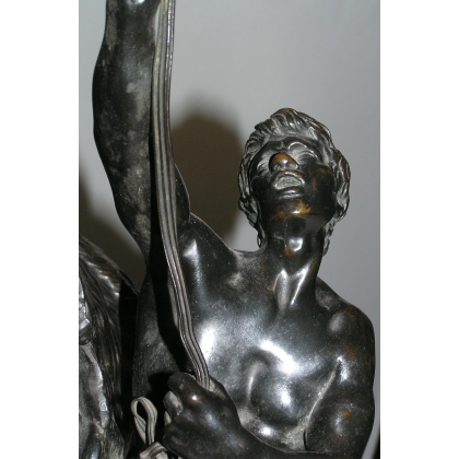 Paire de sculptures \"Chevaux de Marly\",
