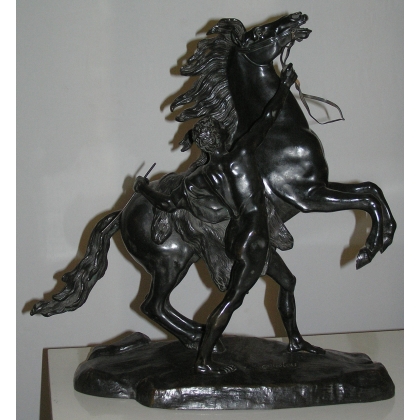Paire de sculptures \"Chevaux de Marly\",