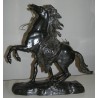 Paire de sculptures \"Chevaux de Marly\",