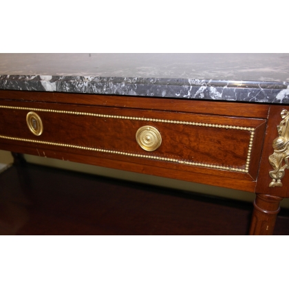 Louis XVI console table with three drawers, by Moinat SA – Antiques and home décor