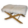 X stool, circa 1960, in ceruse-finished oak by  Moinat SA  - Antiques and home décor