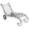 Chaise longue d\'extérieur, en fer forgé