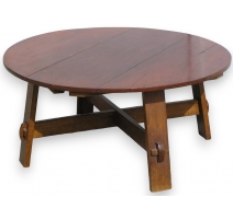 Table ronde basse Arts and Crafts