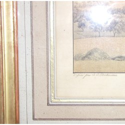 Stich „Umgebung von Genf“. BIEDERMANN.  bei Moinat SA  – Antiquitäten und Dekorationsartikel –  Stiche, Lithografien