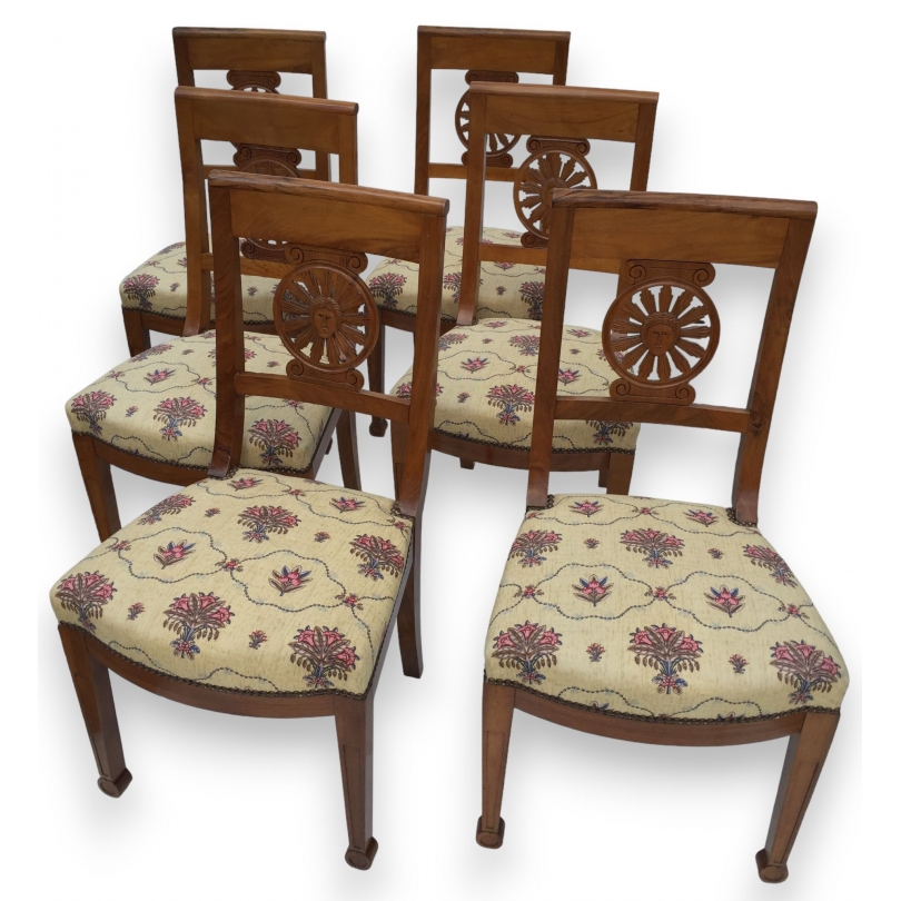 Ensemble de 6 chaises Directoire
