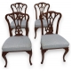 Ensemble de 4 chaises style Queen Anne,
