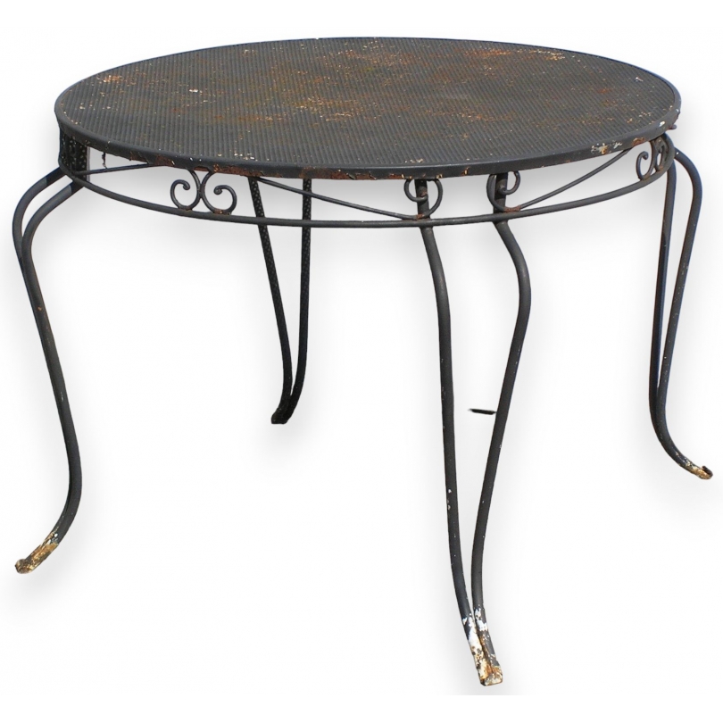  Table ronde d'extérieur à 4 pieds, en sur  Moinat SA  - Antiquités décoration