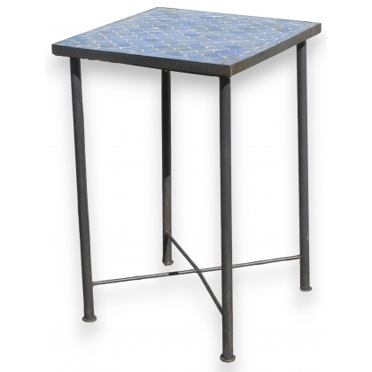  Table carrée, piètement en fer et sur  Moinat SA  - Antiquités décoration
