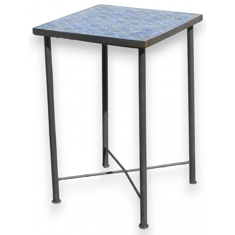  Table carrée, piètement en fer et sur  Moinat SA  - Antiquités décoration