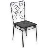 Chaise d\'extérieur, en fer forgé.