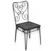 Chaise d'extérieur, en fer forgé.