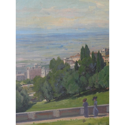 Paintings | Painting entitled ‘Italy – Frascati’, signed J. ODIER Moinat SA  – Antiques and home décor
