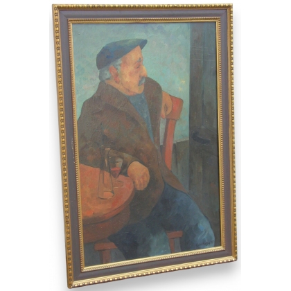 Painting "Marcel", signed BOUTAGY, dated 1977.